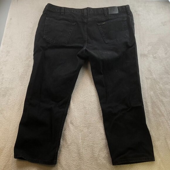 Lee Mens Jeans Size 46x28 Relaxed Straight Leg Classic Casual Black Denim - Picture 11 of 11